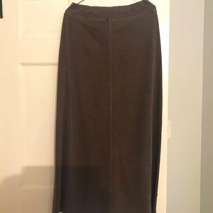 Poetry cotton hemp maxi skirt